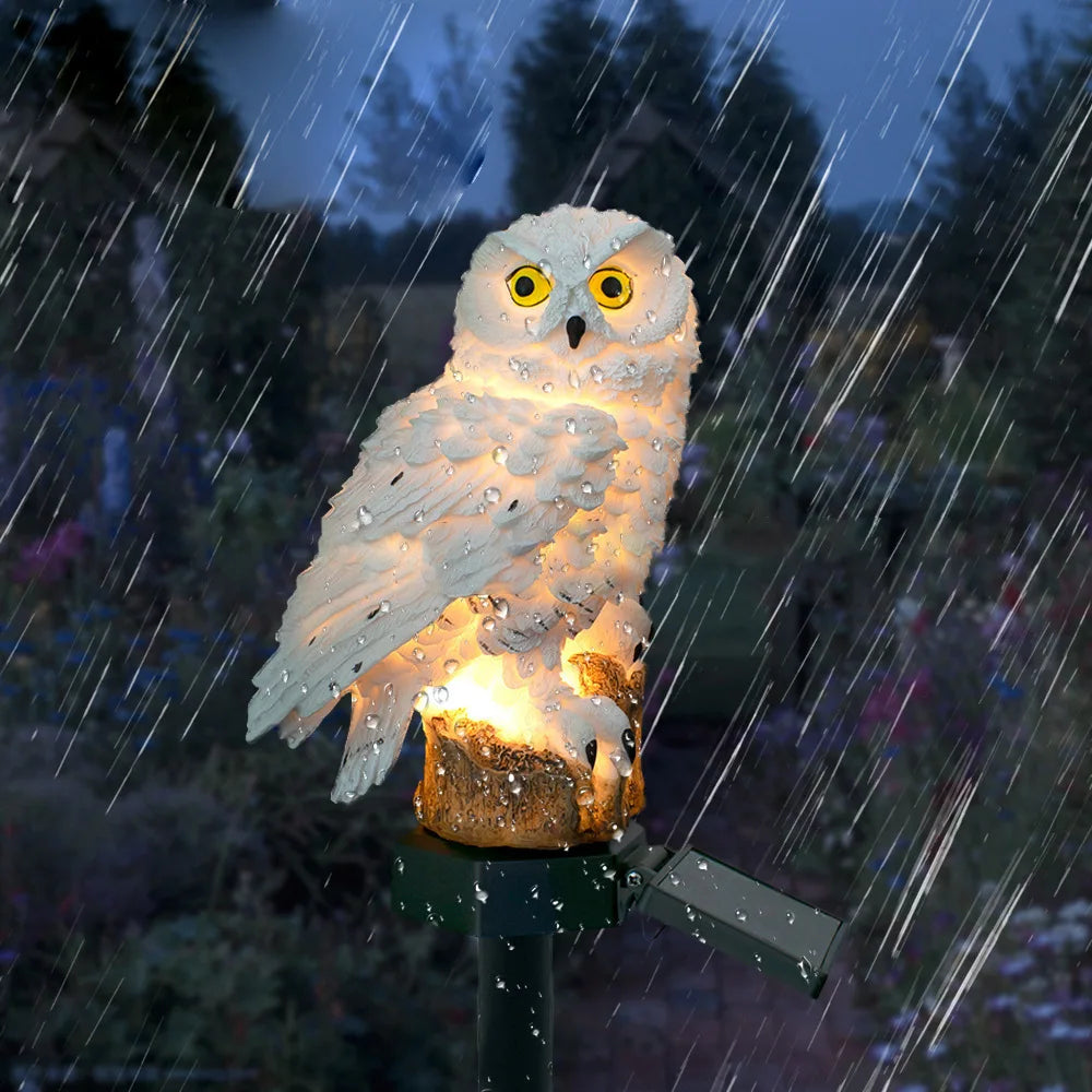 🦉 Lampada Solare Gufo - Luci LED da Esterno per Giardino, Impermeabile e Autoalimentata!