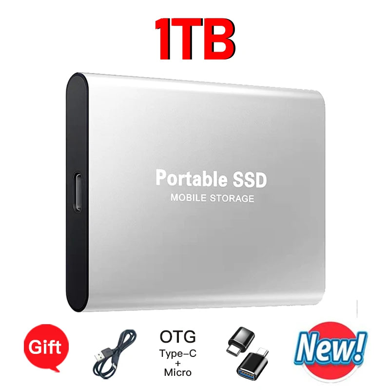 SSD Esterno Ultra Veloci Portabile Compatibile con PC/Mac/Phone!