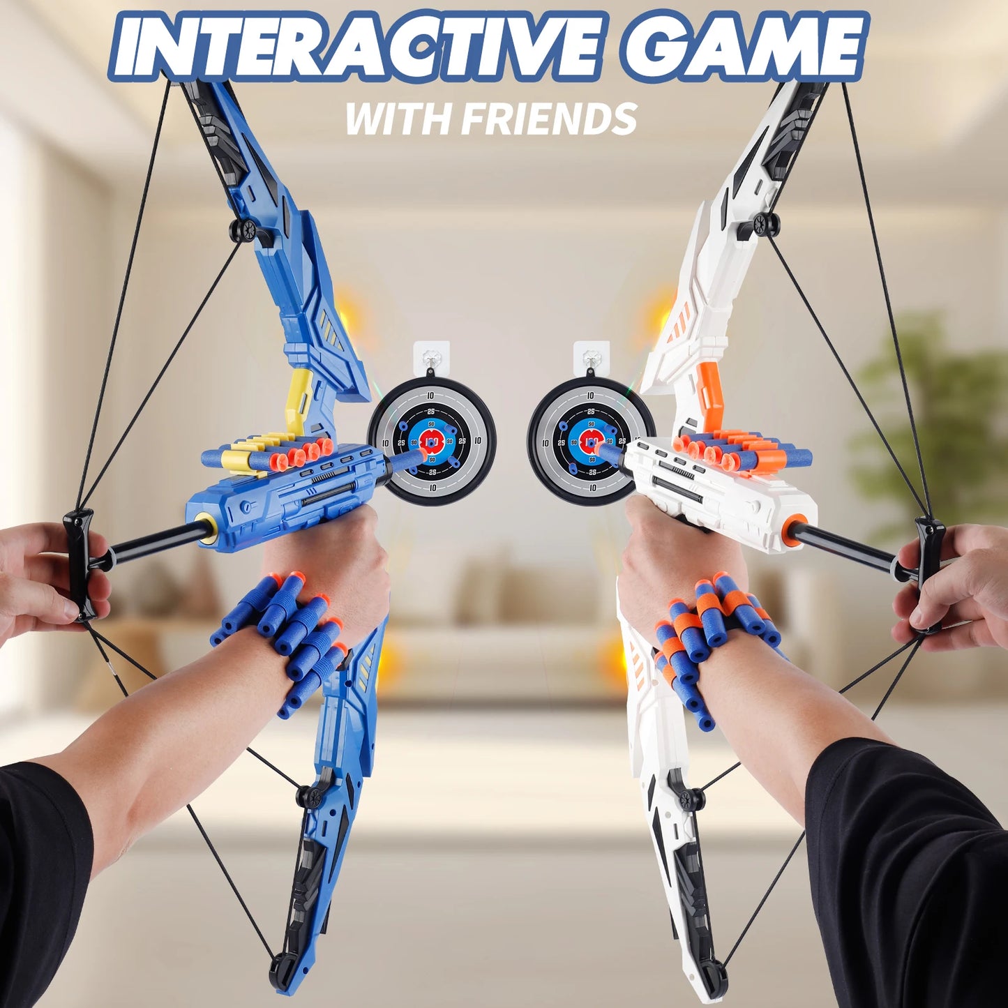 Set Tiro con l'Arco per Bambini con Luci LED - Divertimento Sicuro Indoor/Outdoor!