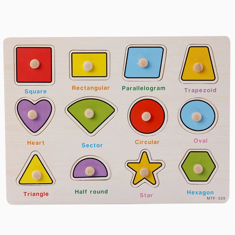 🧩 Puzzle Montessori in Legno per Bambini 1-3 Anni – Gioco Educativo per Imparare Divertendosi