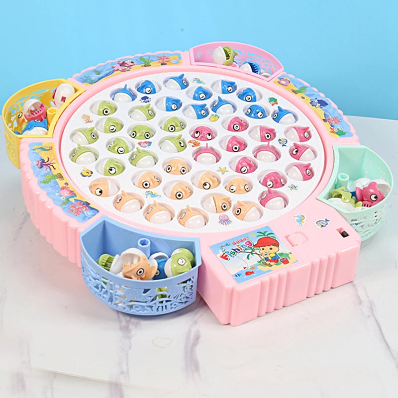 Pesca Giocattolo Elettrico con Luci/Musica - Regalo Perfetto Bambini Blu/Rosa