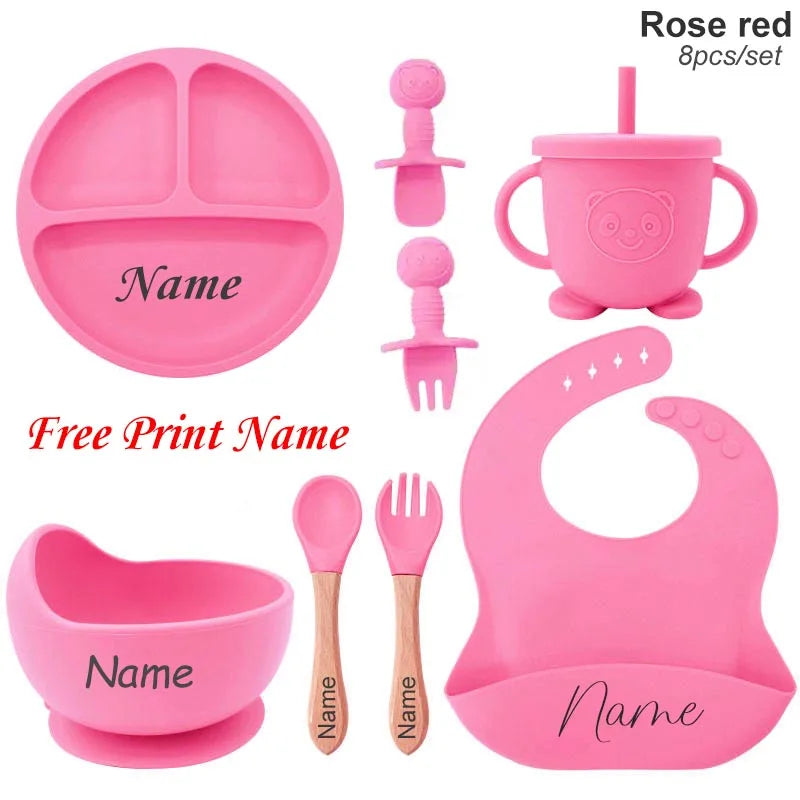🍽️ Set Alimentazione Personalizzato per Bambini – Nome Inciso, Sicuro e Pratico!