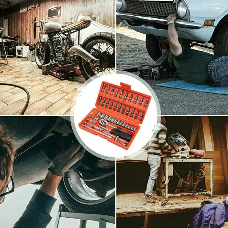 Kit 46 Chiavi Bussola Professionali - Per Auto, Moto, Riparazioni
