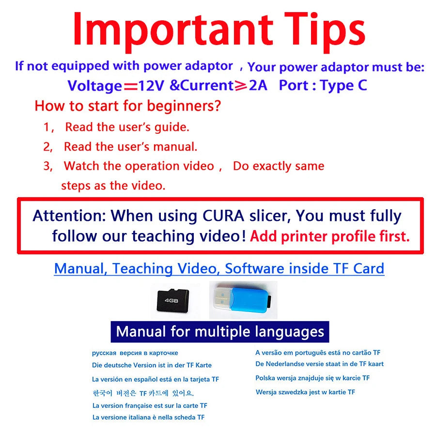 Stampante 3D EasyThreed Base - Con Adattatore, Per PLA e TPU 1.75mm