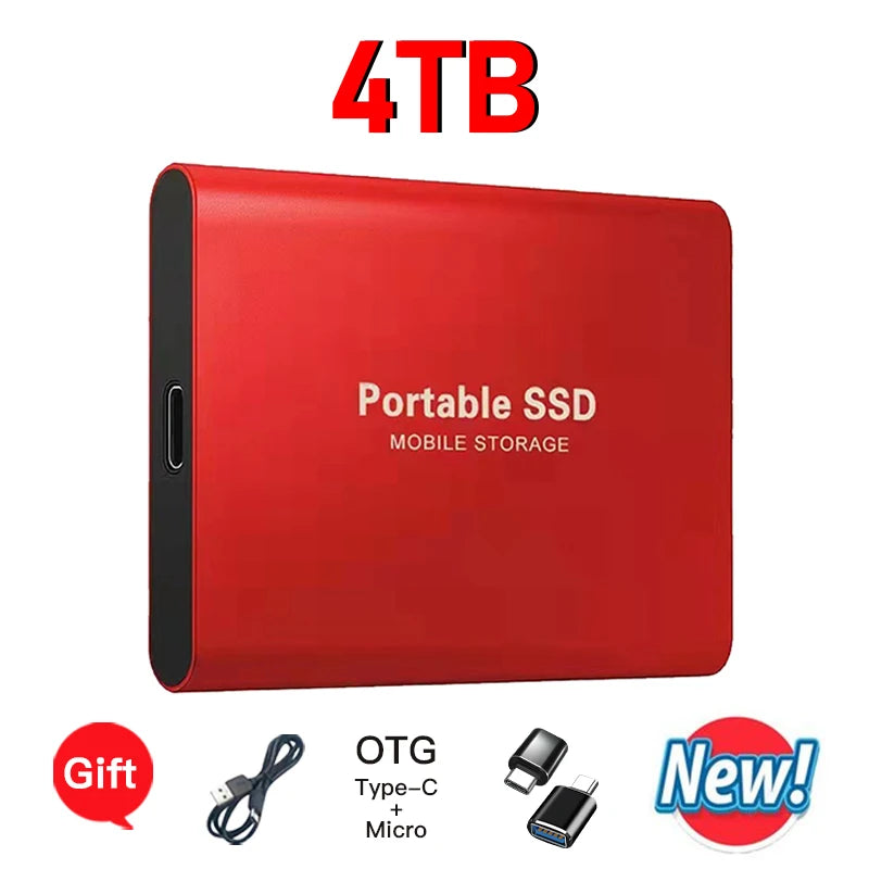 SSD Esterno Ultra Veloci Portabile Compatibile con PC/Mac/Phone!