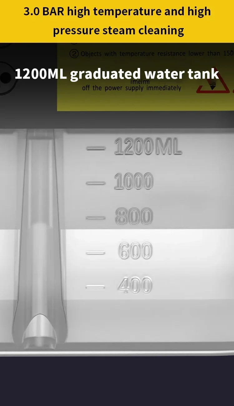 Pulitore a Vapore Portatile Sterilizza Auto, Divani Cucina Condizionamento 105°C