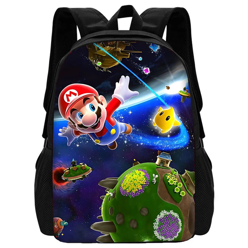 Set Scuola Super Mario - Zaino + Portapranzo + Astuccio - Regalo Bambini