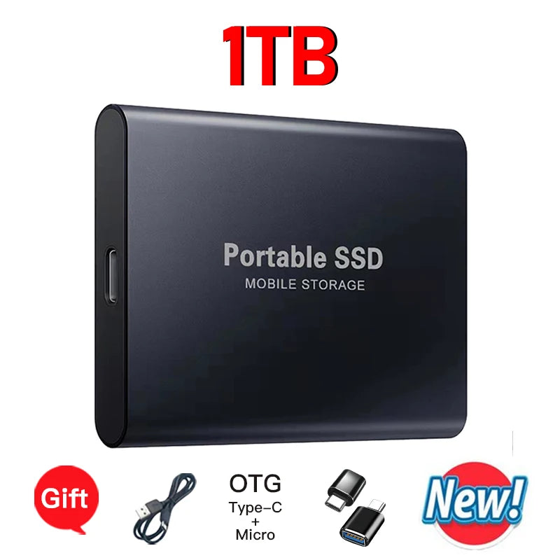 SSD Esterno Ultra Veloci Portabile Compatibile con PC/Mac/Phone!