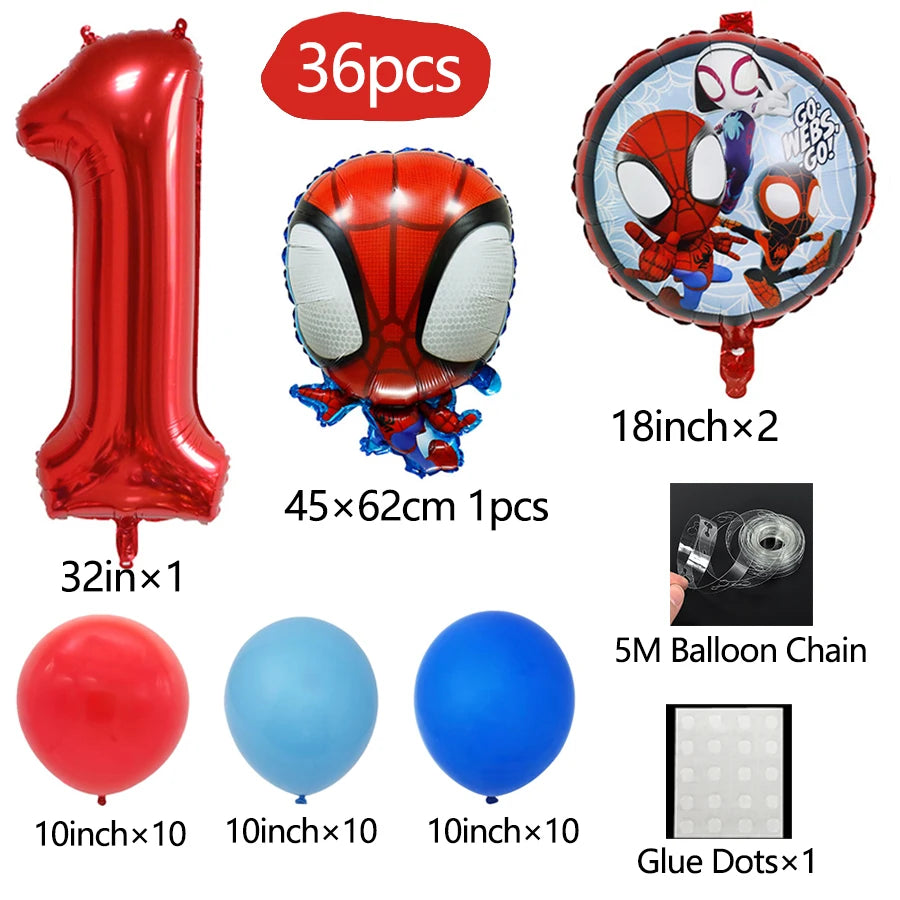🎈 Set 36 Palloncini Spidey e i Suoi Fantastici Amici - Palloncini in Alluminio per Feste