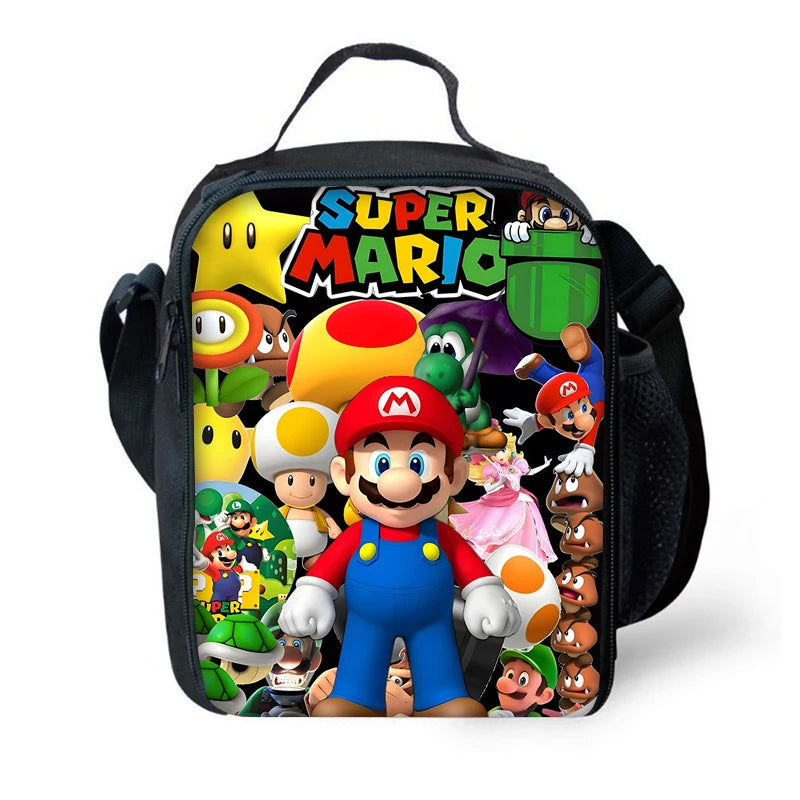 Set Scuola Super Mario - Zaino + Portapranzo + Astuccio - Regalo Bambini