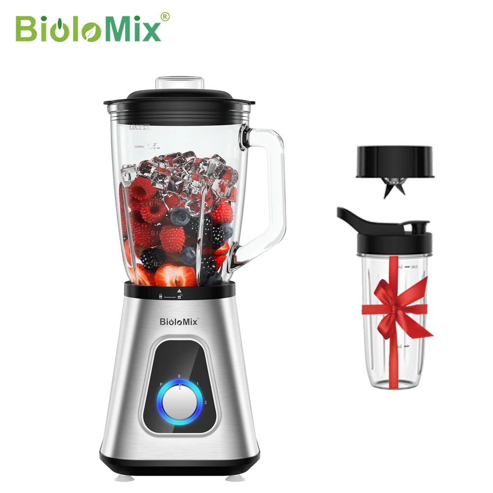 🚀 Frullatore Professionale 1300W | Vetro Rinforzato 1.5L | Per Smoothie Ghiacciati, Salse & Frullati Proteici | Lame in Acciaio 6L