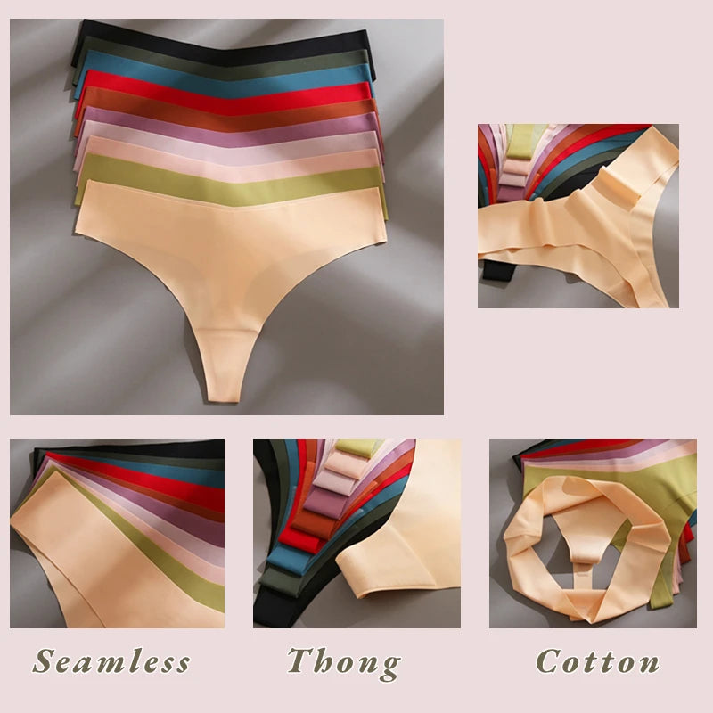 7 Lingerie Sexy Senza Cuciture - Perizoma/Tanga Seta Donna - Elegante & Comodo
