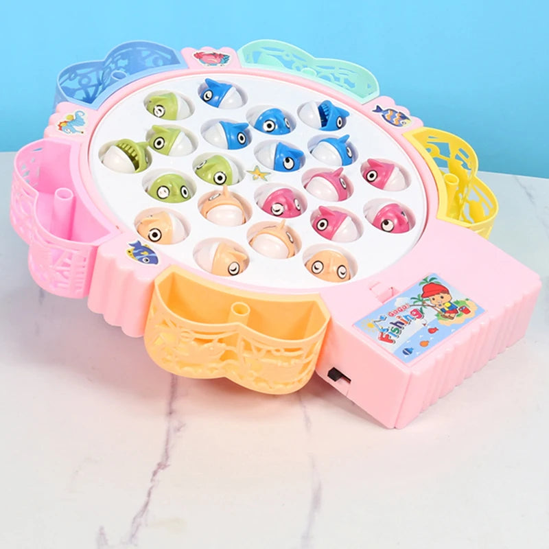 Pesca Giocattolo Elettrico con Luci/Musica - Regalo Perfetto Bambini Blu/Rosa