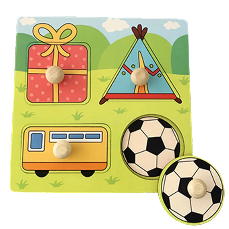 🧩 Puzzle Montessori in Legno per Bambini 1-3 Anni – Gioco Educativo per Imparare Divertendosi