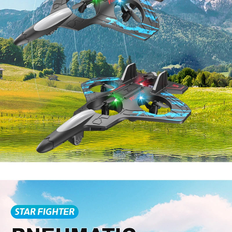✈️ Aliante RC 2.4G - Elicottero Acrobatico con Luci LED - Giocattolo Volante