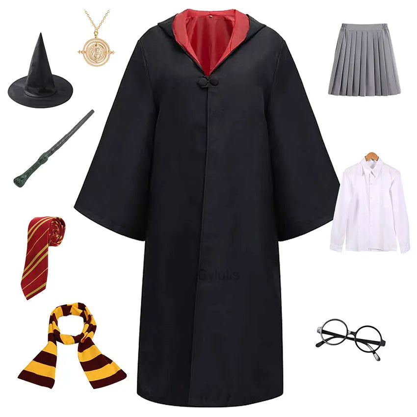 π§ββοΈ Costume da Mago per Donne e Ragazze - Mantello e Toga Stile Scuola di Magia, Per Halloween e Cosplay!