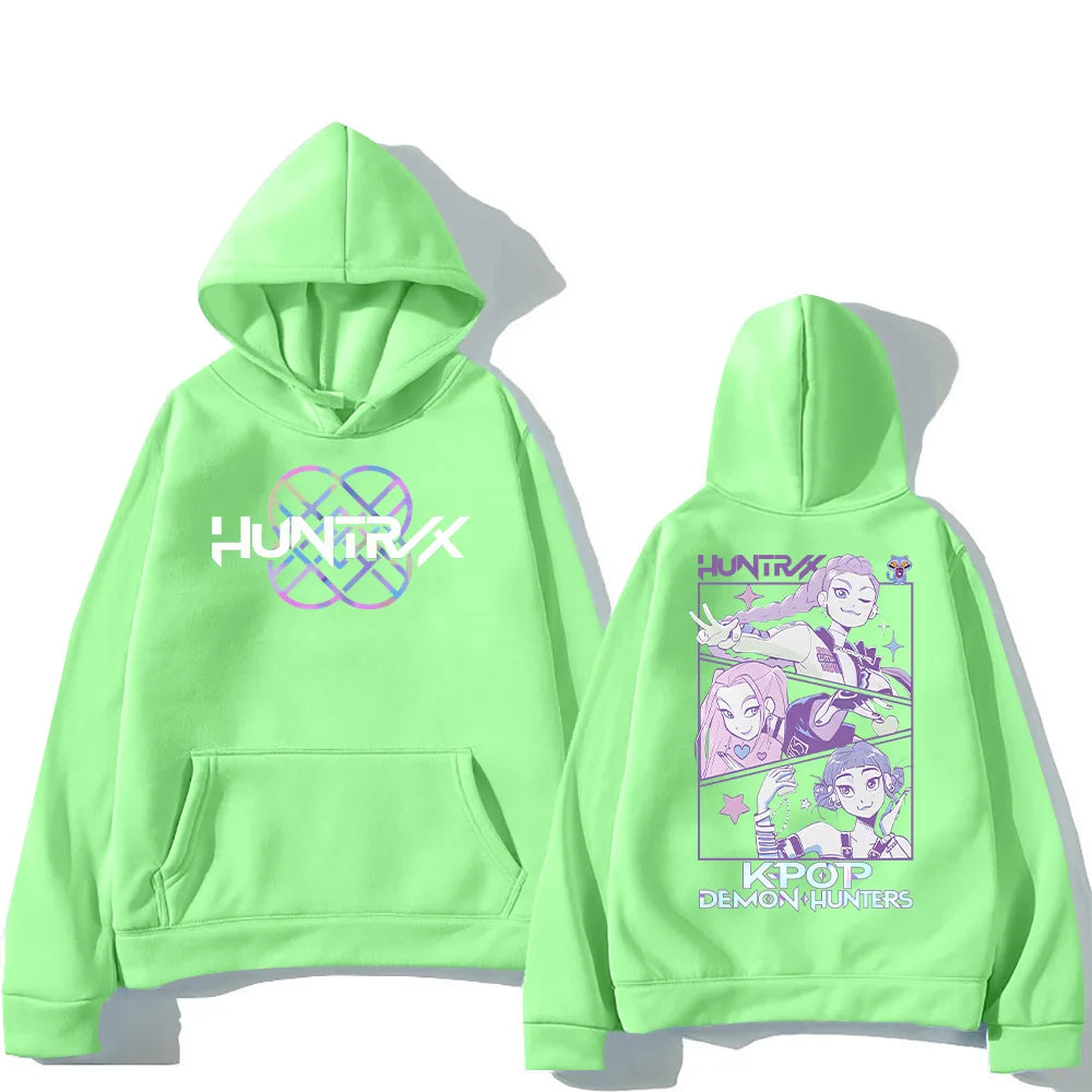 Felpa KPop Demon Hunters Unisex, Oversized Anime, Streetwear , Bambini Ragazzi Regalo