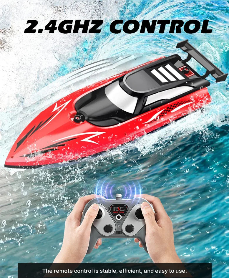Barca RC 2.4Ghz Ad Alta VelocitĂ  - Giocattolo per Bambini Piscina/Lago