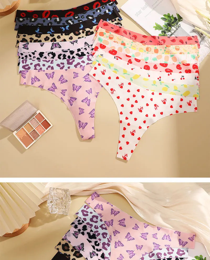 3 Mutandine Sexy Donna - Perizoma T-Back Vita Bassa - Intimo Colorato Senza Cuciture