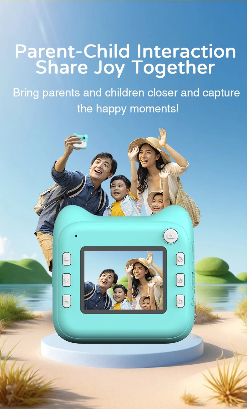 Stampante Instantanea per Bambini con Fotocamera - Gioco Educativo Rosa/Blu