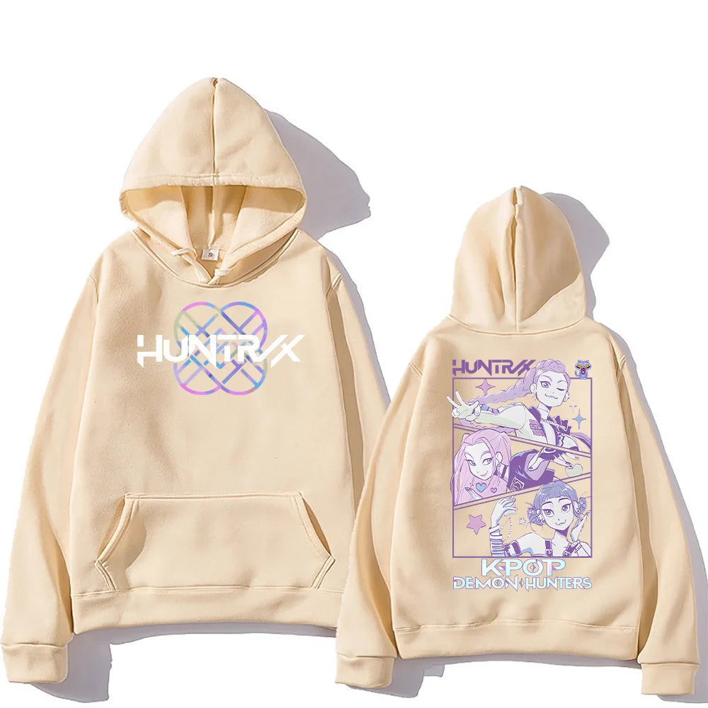 Felpa KPop Demon Hunters Unisex, Oversized Anime, Streetwear , Bambini Ragazzi Regalo