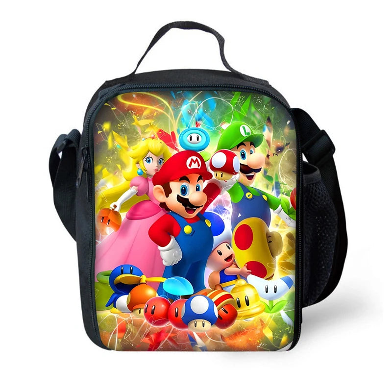 Set Scuola Super Mario - Zaino + Portapranzo + Astuccio - Regalo Bambini