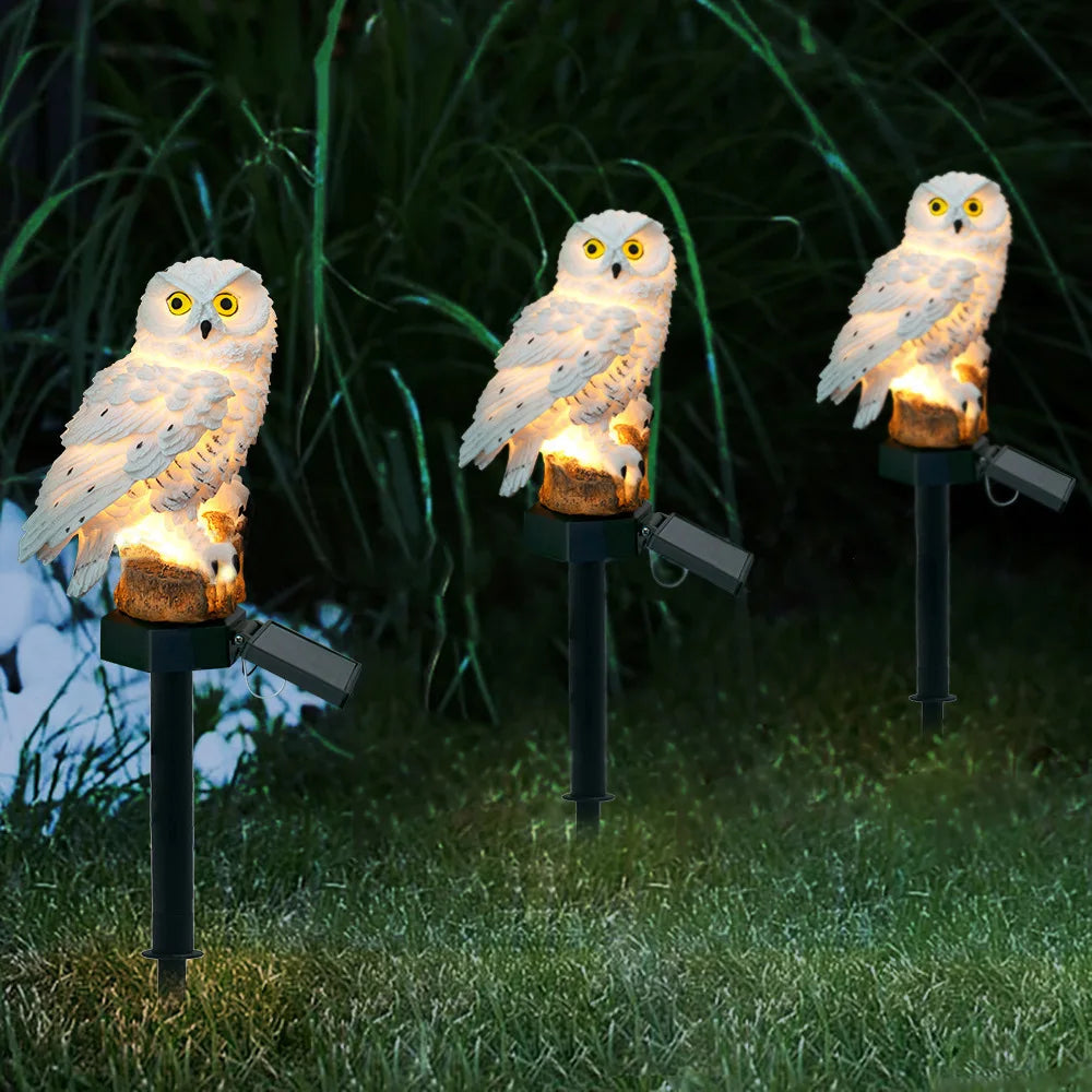 🦉 Lampada Solare Gufo - Luci LED da Esterno per Giardino, Impermeabile e Autoalimentata!