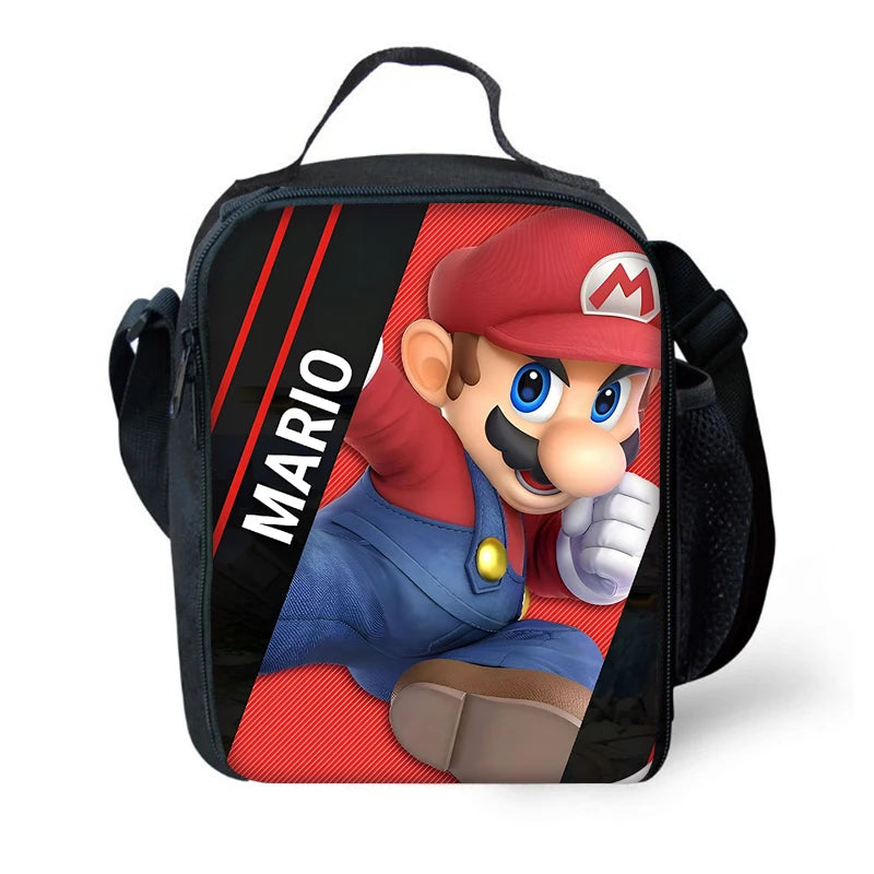Set Scuola Super Mario - Zaino + Portapranzo + Astuccio - Regalo Bambini