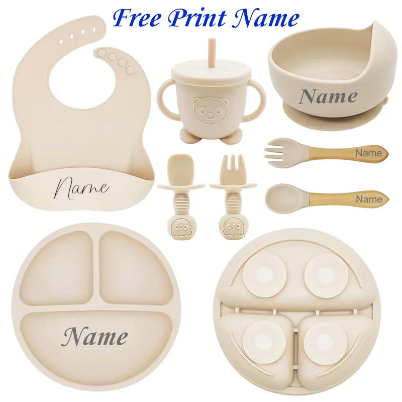 🍽️ Set Alimentazione Personalizzato per Bambini – Nome Inciso, Sicuro e Pratico!