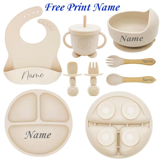 🍽️ Set Alimentazione Personalizzato per Bambini – Nome Inciso, Sicuro e Pratico!