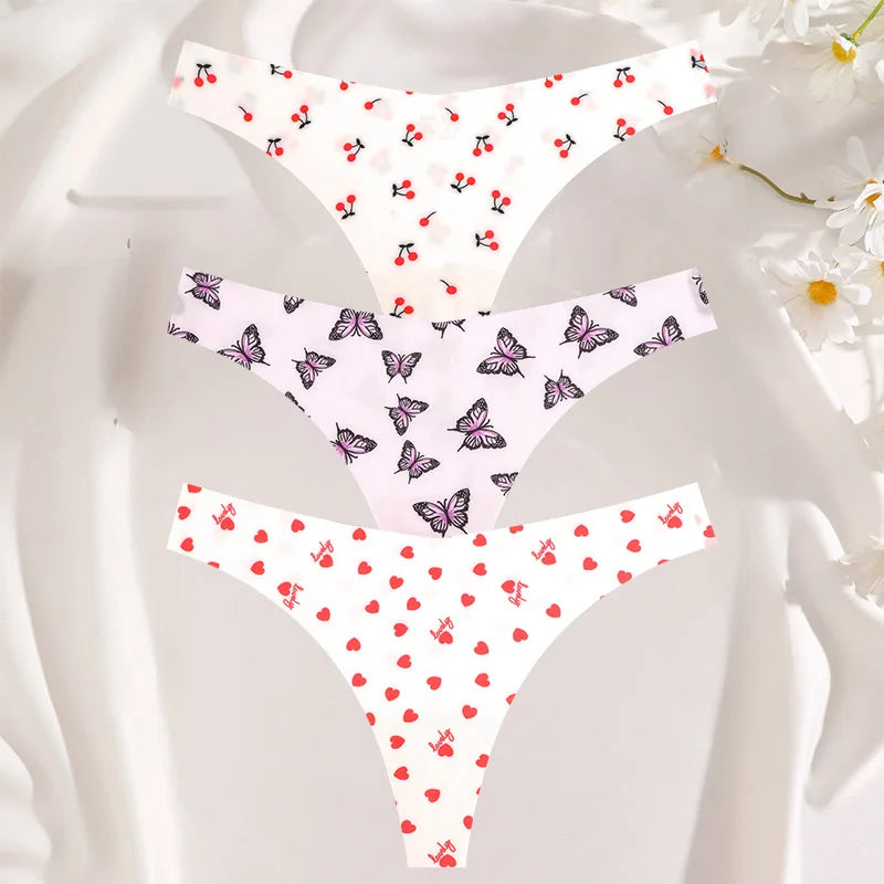 3 Mutandine Sexy Donna - Perizoma T-Back Vita Bassa - Intimo Colorato Senza Cuciture