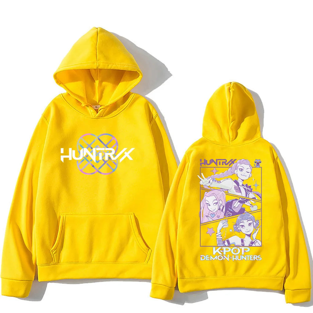 Felpa KPop Demon Hunters Unisex, Oversized Anime, Streetwear , Bambini Ragazzi Regalo