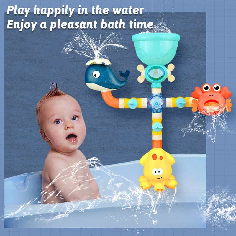 Giochi da Bagno Spruzzacqua per Bambini – Set Tubi e Pistole ad Acqua Divertenti