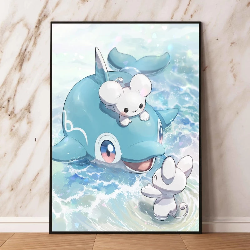 👻 Quadro Gengar Pokémon - Stampa Premium su Tela Senza Cornice
