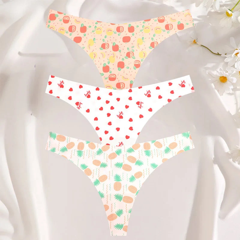 3 Mutandine Sexy Donna - Perizoma T-Back Vita Bassa - Intimo Colorato Senza Cuciture