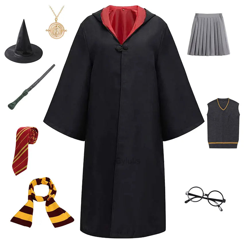 π§ββοΈ Costume da Mago per Donne e Ragazze - Mantello e Toga Stile Scuola di Magia, Per Halloween e Cosplay!