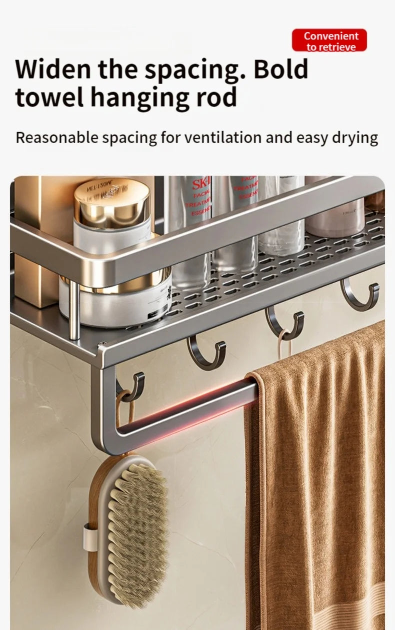 Portaoggetti da Parete Senza Trapano – 5 Secondi e il Tuo Bagno è in Ordine