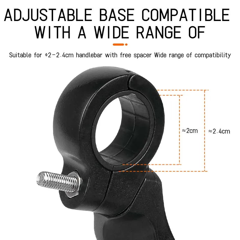 Specchietto Retrovisore Bici 360° HD – Acciaio Inossidabile, Montaggio Universale