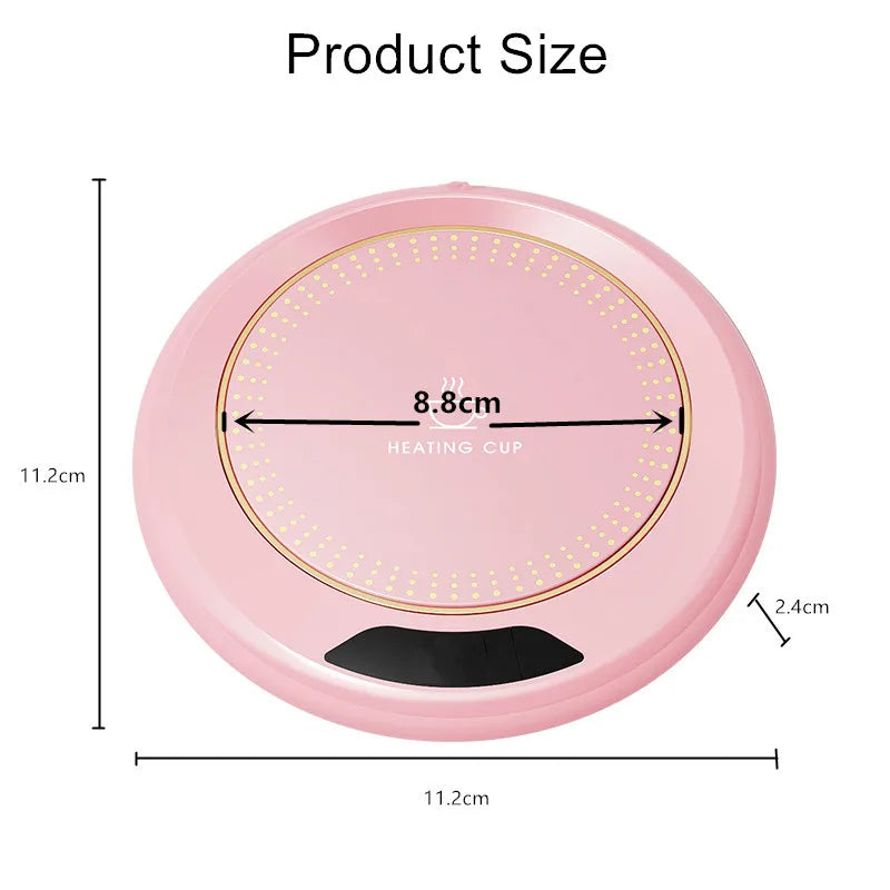 Sottobicchiere Termostatico USB - Riscaldamento Intelligente a 3 Velocità, Temperatura Costante 55°C