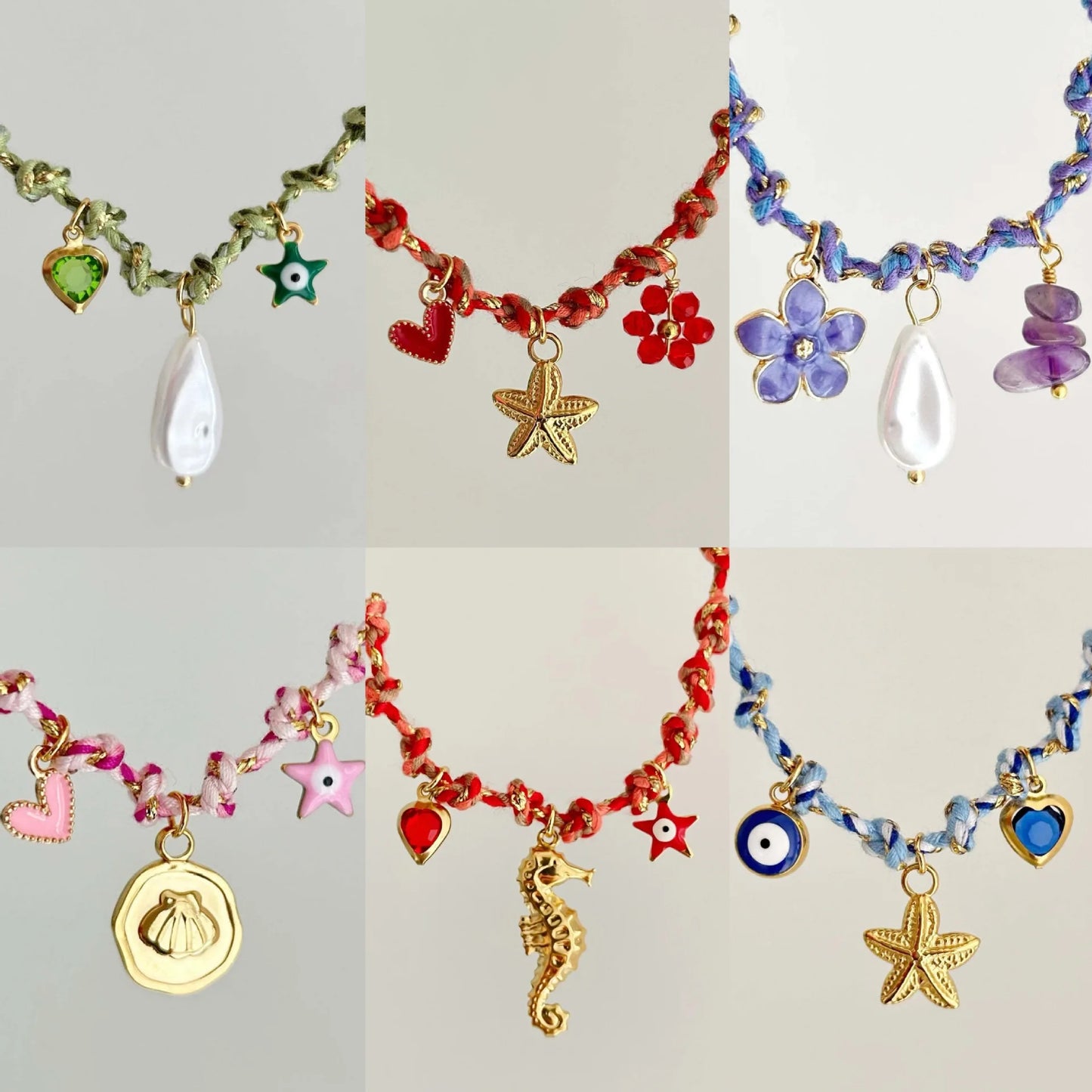 Collana Multicolor Donna Vari Ciondoli