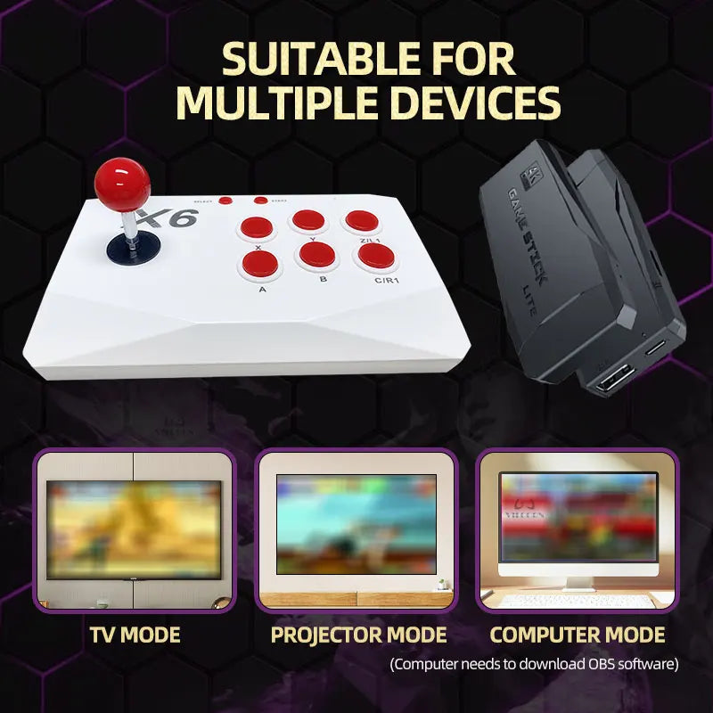 🎮 TV Game Stick Arcade 4K - 50.000+ Giochi, Doppio Joystick, Plug & Play per TV!
Rivivi l'era arcade con classici come MAME, Sega e PS1. Regalo perfetto per bambini e nostalgici! 🕹️✨