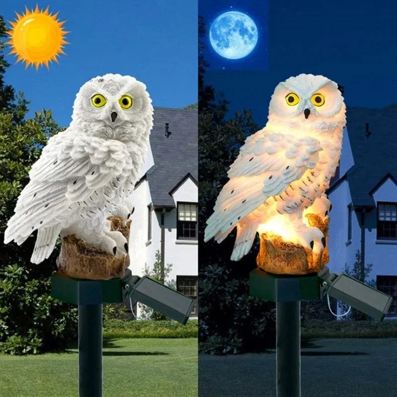 🦉 Lampada Solare Gufo - Luci LED da Esterno per Giardino, Impermeabile e Autoalimentata!