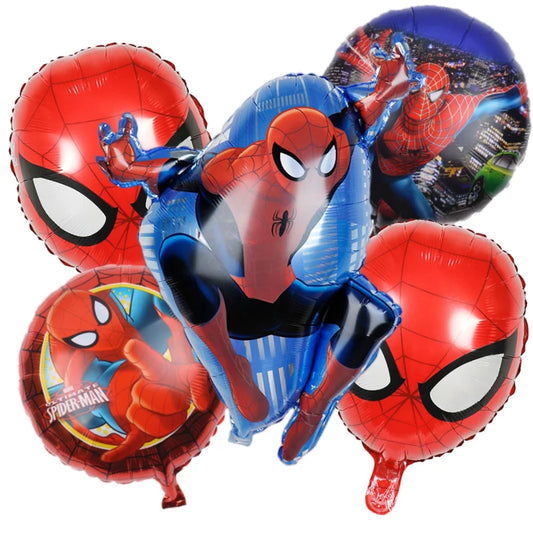 5 Palloncini SPIDERMAN– Per Feste da Supereroe!