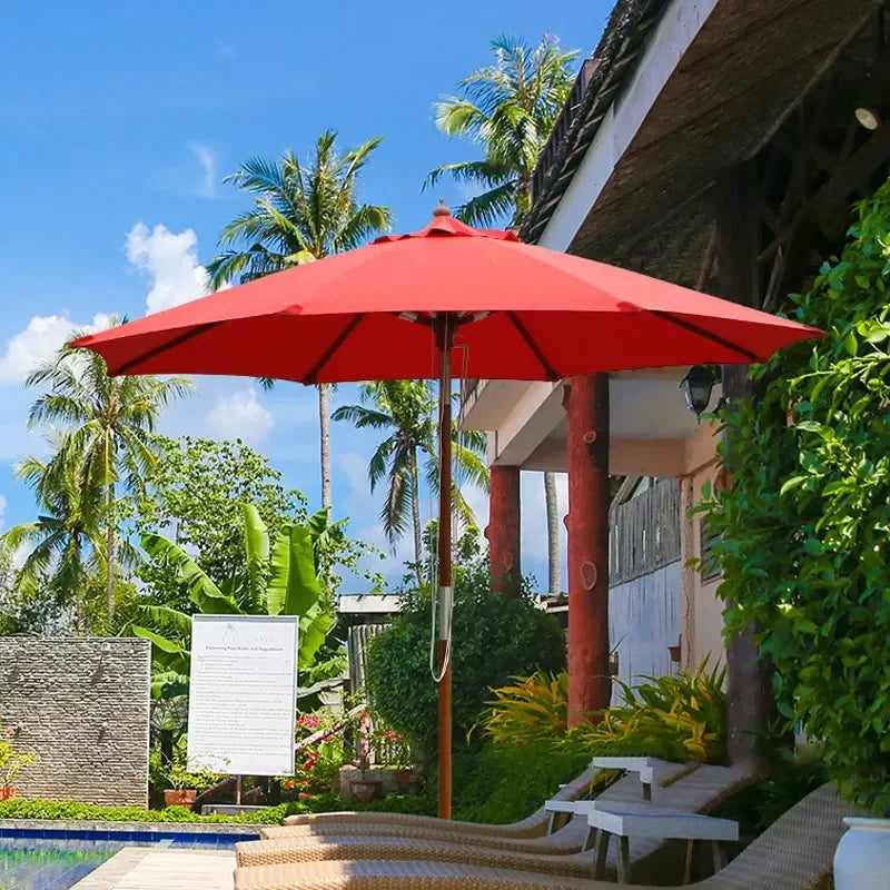 Ombrellone Giardino/SPIAGGIA 6-8 Stecche – Panno SOSTITUIBILE con Protezione UV