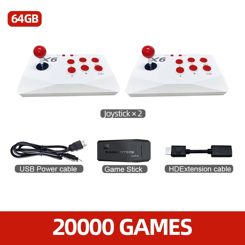 🎮 TV Game Stick Arcade 4K - 50.000+ Giochi, Doppio Joystick, Plug & Play per TV!
Rivivi l'era arcade con classici come MAME, Sega e PS1. Regalo perfetto per bambini e nostalgici! 🕹️✨