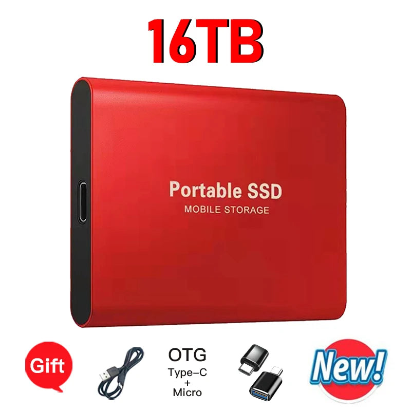 SSD Esterno Ultra Veloci Portabile Compatibile con PC/Mac/Phone!