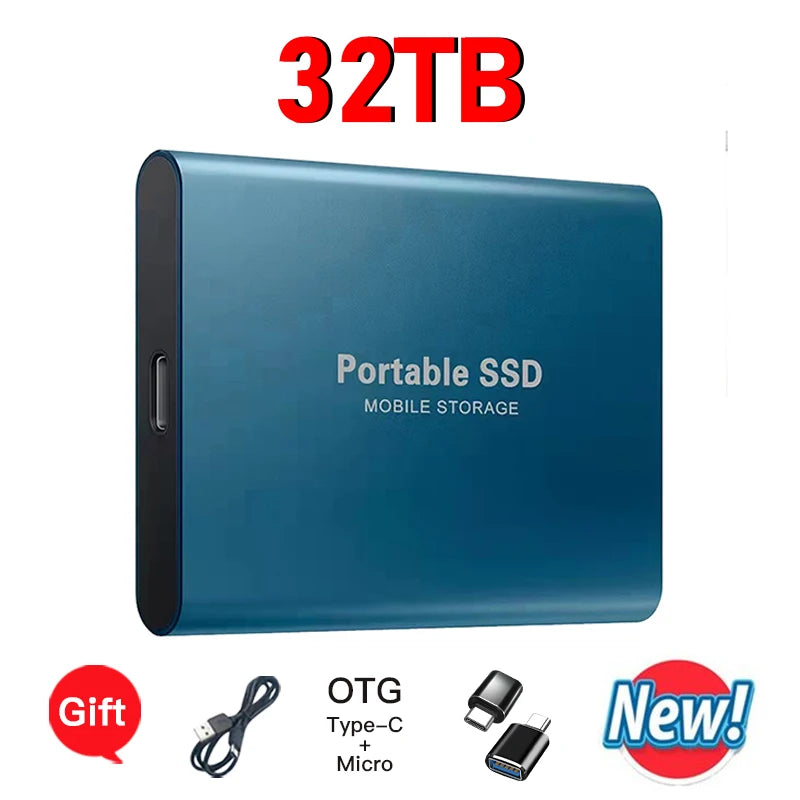 SSD Esterno Ultra Veloci Portabile Compatibile con PC/Mac/Phone!