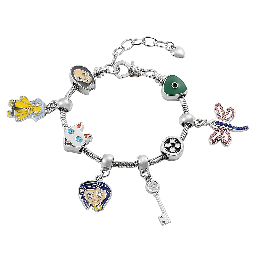 Bracciale Coraline Con Ciondoli Smalto Porta Segreta, Gioiello Regalo