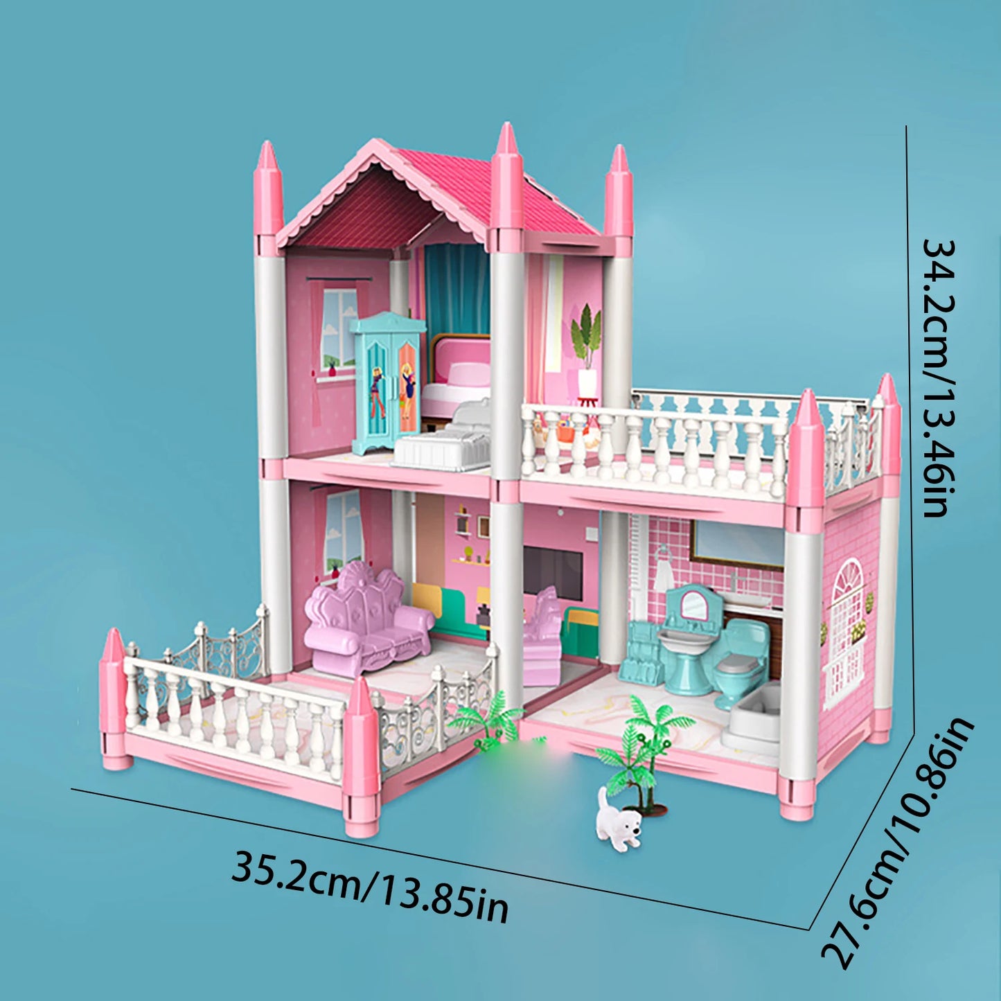 🏰✨ Casa delle Principesse Fai-da-Te - Castello Incantato da Costruire | Gioco Interattivo Genitore-Bambino | Villa per Bambole con Dettagli Magici