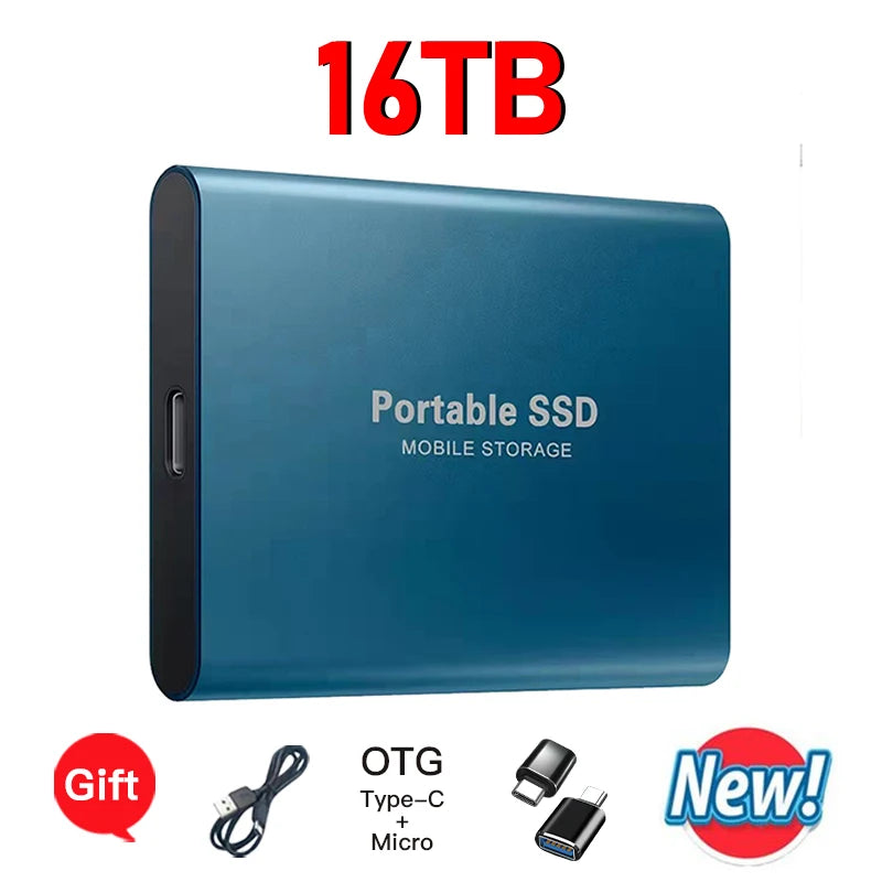 SSD Esterno Ultra Veloci Portabile Compatibile con PC/Mac/Phone!